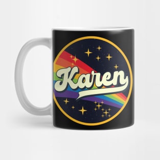 Karen // Rainbow In Space Vintage Style Mug